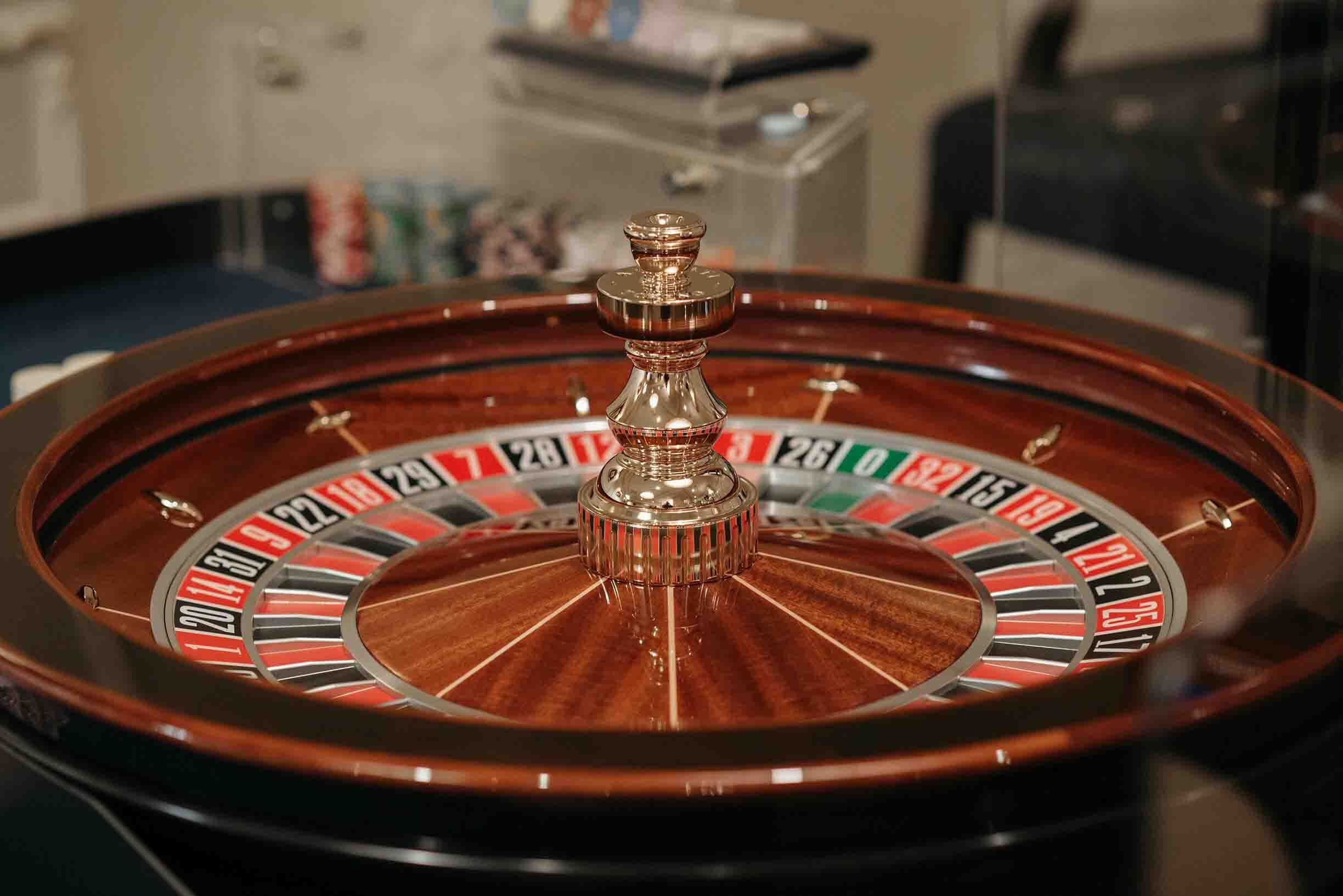 A roulette wheel