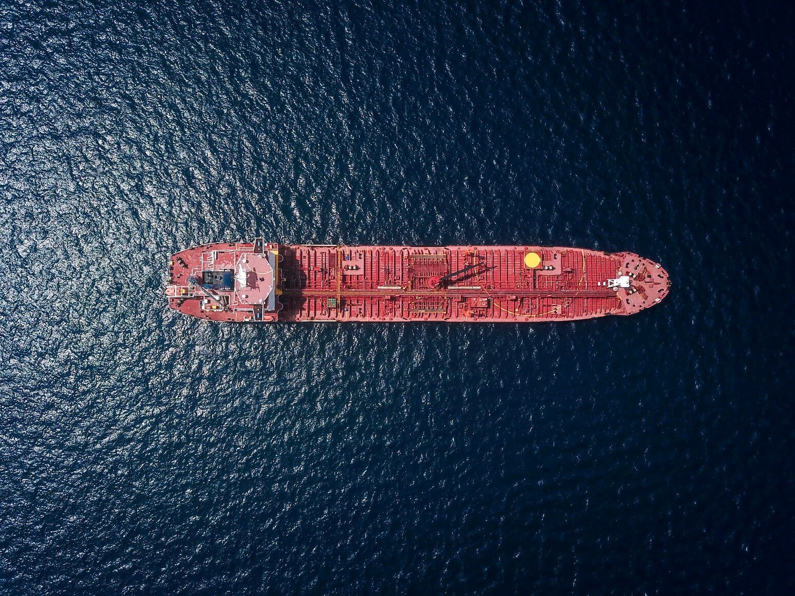 Container ship from above