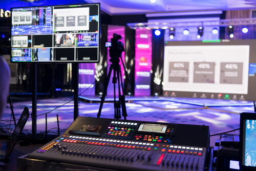 Live video production control room